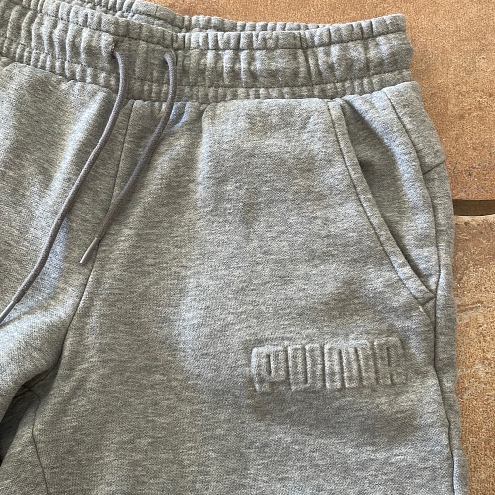Puma Women's Gray Embossed Logo Jogger Jumpsuit